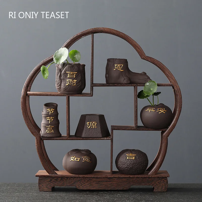 Bonsai Garden Pot - Creativo viola argilla tè pet punta